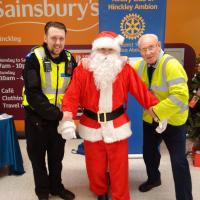 Santa and some helpers at Sainsburys
